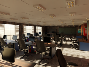 School Computer Classroom 3D Модель