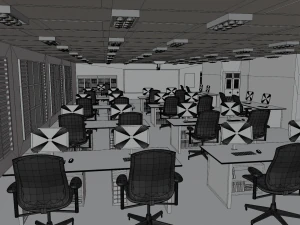 School Computer Classroom 3D Model