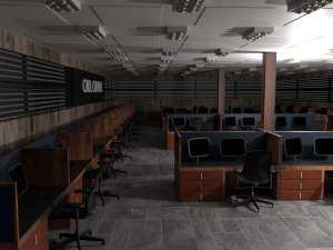 Call Center Interior Modelo 3D