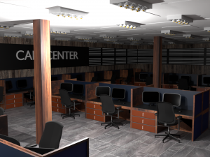 Call Center Interior Modelo 3D
