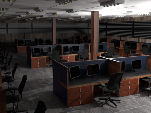 Call Center Interior Modelo 3D