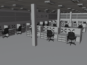 Call Center Interior Modelo 3D