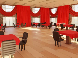 Ballroom Interior 3D Model