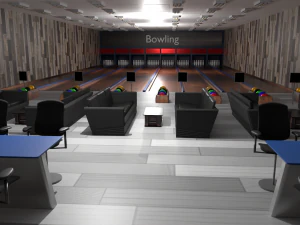 Bowling Alley 3D Model