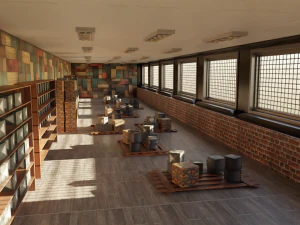 Corridor Warehouse 3D Model