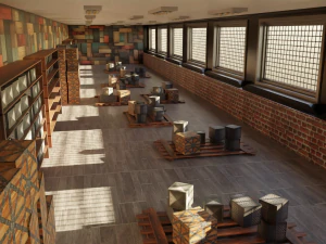 Corridor Warehouse 3D Model