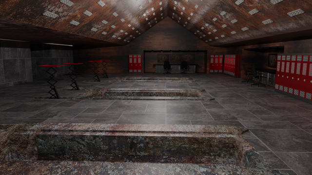 Car Repair Shop Model 3D .c4d .max .obj .3ds .fbx .stl .blend
