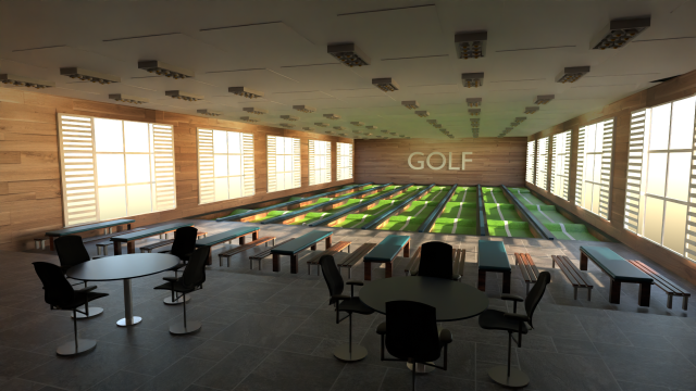 Golf Course Interior Modelo 3D .c4d .max .obj .3ds .fbx .stl .blend 