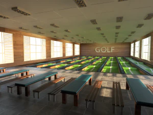 Golf Course Interior 3D Model