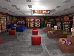 애완 동물 사료 - 사료 판매점 3D 모델