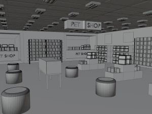애완 동물 사료 - 사료 판매점 3D 모델