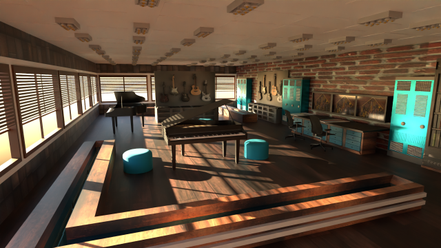 Music Workshop Modello 3D .c4d .max .obj .3ds .fbx .stl .blend 