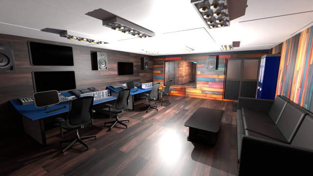 Recording Studio 3D मॉडल .c4d .max .obj .3ds .fbx .stl .blend 