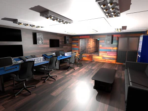Studio di registrazione Modello 3D