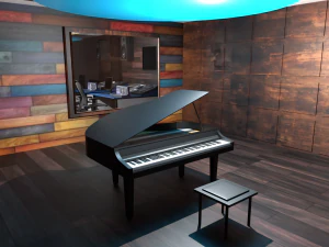 Est&uacute;dio de Grava&ccedil;&atilde;o Modelo 3D