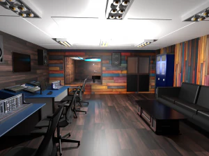 Est&uacute;dio de Grava&ccedil;&atilde;o Modelo 3D