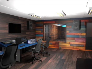 Est&uacute;dio de Grava&ccedil;&atilde;o Modelo 3D