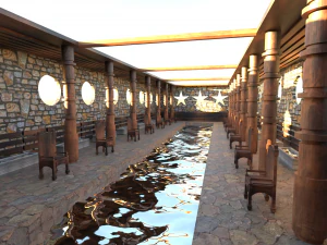 大ホール - クラシックなインテリア 3Dモデル