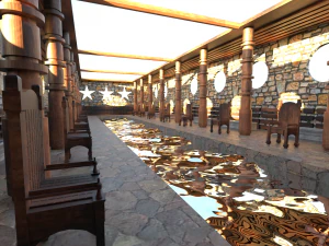 Grand hall - Classic Interior 3D Model