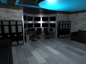 Sala di controllo della sicurezza Modello 3D