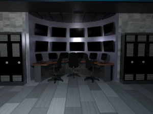 Sala de controle de seguran&ccedil;a Modelo 3D