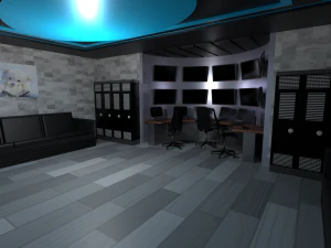 Sala de controle de seguran&ccedil;a Modelo 3D