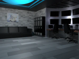 Sala de controle de seguran&ccedil;a Modelo 3D