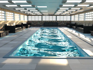 Piscina Jardim Modelo 3D