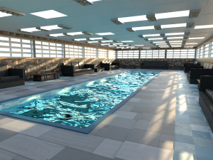 Pool Garden Model 3D