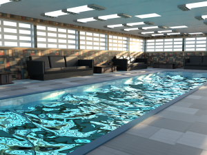 Pool Garden Model 3D
