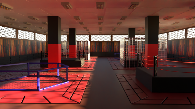 MMA Training Centre 3D Model .c4d .max .obj .3ds .fbx .stl .blend 