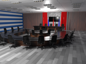 United Nations Security Council conference room 3D-Modell