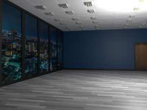 Empty room with night city 3D 모델