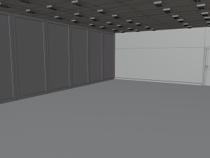 Empty room with night city 3D 모델