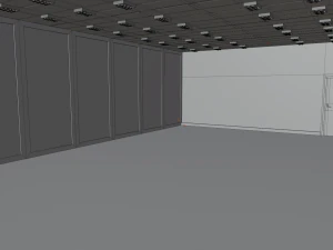 Empty room with night city 3D Model