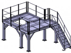 工作平台 3D 模型