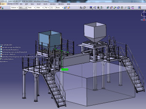 Hopper work platform 3D-Modell