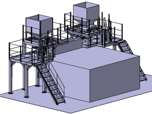 Hopper work platform 3D-Modell