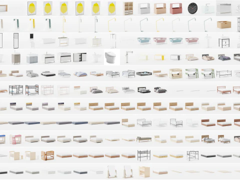 MEGA PACK - 1000 Models furniture 3D Model