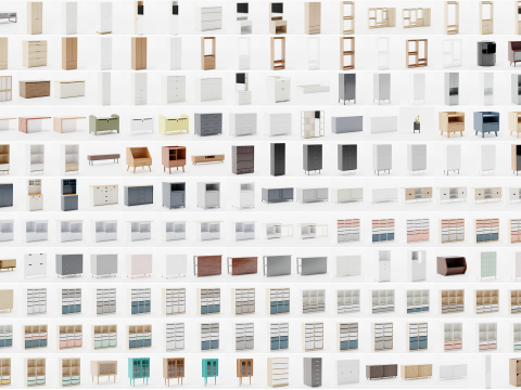 MEGA PACK - 1000 Models furniture 3D Модель