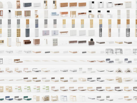 MEGA PACK - 1000 Models furniture 3D Model