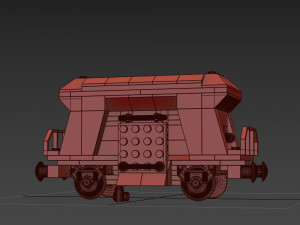 Train Lego Coal Hopper Model 3D