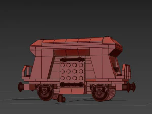 Treno Lego Tramoggia del carbone Modello 3D