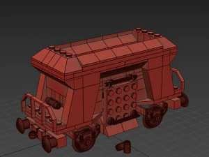 Treno Lego Tramoggia del carbone Modello 3D