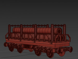 Train Cargo Tree Lego Modelo 3D