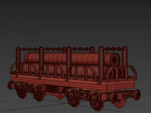 Train Cargo Tree Lego 3D Model