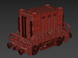 Contenitore Lego del treno Modello 3D
