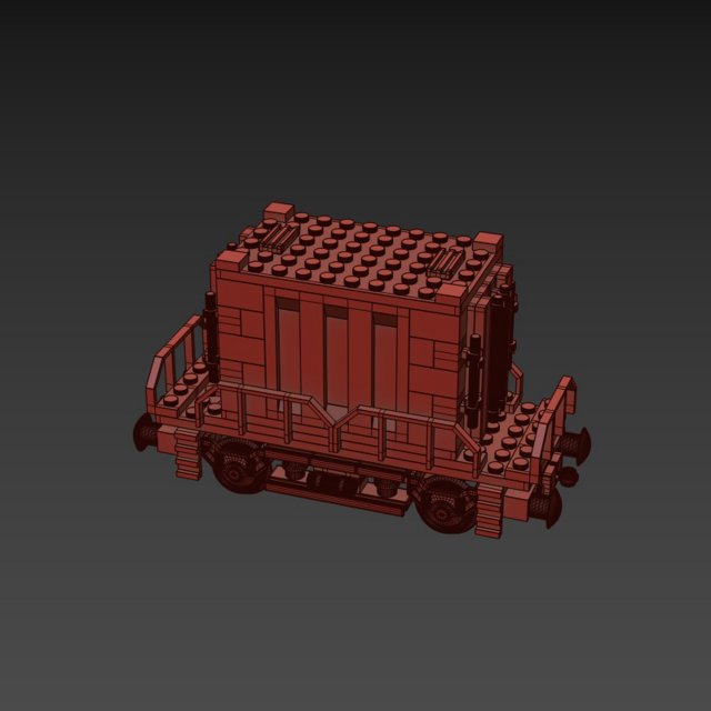 Train Lego Container 3D in 3DExport
