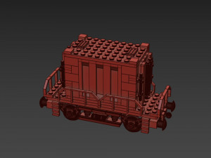 Train Lego Container Model 3D