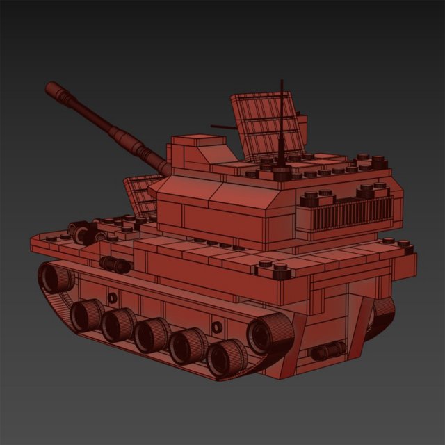 Challenger 2 Lego Tank 3D Model in Tank 3DExport